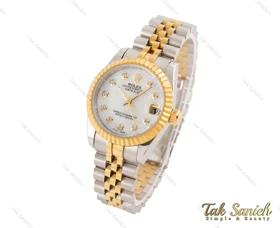 ساعت رولکس دیت جاست زنانه دورنگ طلایی Rolex-3530-S-L