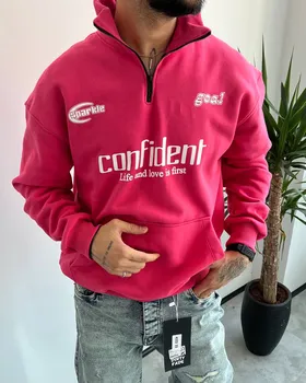 دورس نیم زیپ داخل کرک CONFIDENT رنگ دیپ پینک
