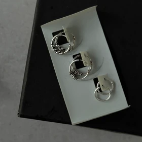 پک حلقه گوشواره نقره