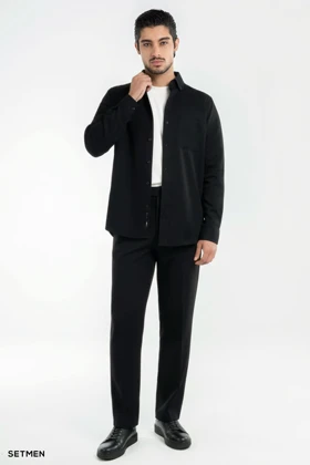 پیراهن مردانه جیب‌دار کج راه