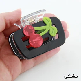 کلیپس دخترانه مدل گیلاس مربعی (مشکی)