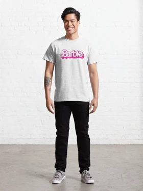 تیشرت لانگ دخترانه Barbie تیشرت لانگ دخترانه باربی طرح White Pink Logo