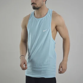 رکابی ورزشی پشت کش دار مردانه نایک مدل VHD-Dri Fit-4K0998 آبی روشن