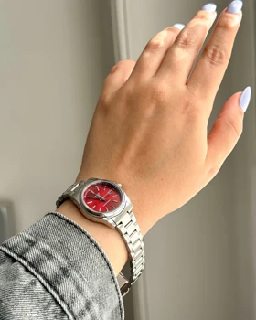 ساعت کاسیو استیل صفحه قرمز