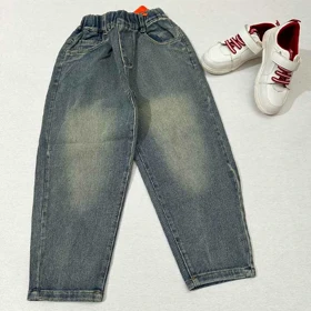 شلوار لی مام بچه گانه طرح علامت سوال