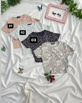 کراپ گل‌دار zara