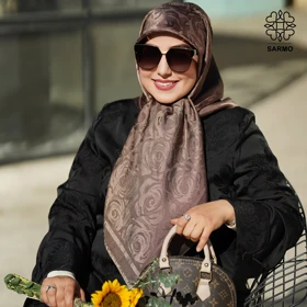 روسری ژاکارد رونا گل رز