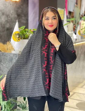 شال پلیسه طرحدار کد : L175B