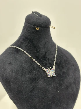 گردنبند نقره زنانه مدل پروانه 977