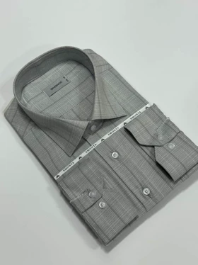 پیراهن راه راه استین بلند مردانه _ قواره کلاسیک _استایل رسمی