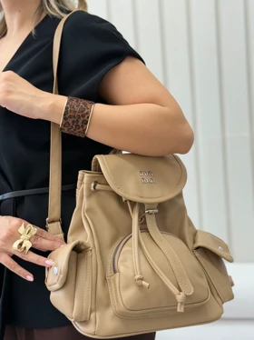 کوله پشتی چرم باشیلا (نسکافه ای)