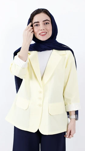 کت سه دکمه نیلا