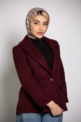 کت زنانه فوتر دکوب چاک‌دار