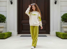 بلوز شلوار دخترانه طرح پروانه