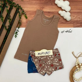 ست رکابی با دوعدد شورت پسرانه