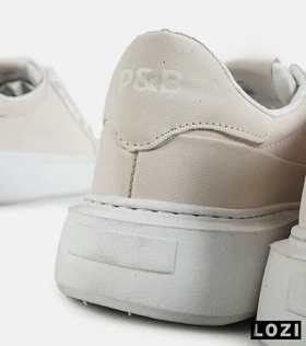 کفش اسنیکرزمردانه کرم PULL & BEAR