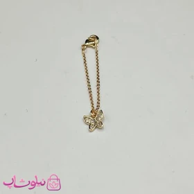 آویز ساعت زنانه ysx طرح پروانه طلایی کد 899