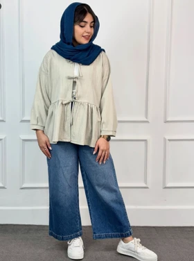 شومیز زنانه عروسکی چیندار