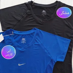 تیشرت یقه هفت زنانه ورزشی بغل تور nike