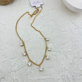 گردنبند زنانه طرح نگین جواهری ژوپینگ، ظرافت در اوج درخشش Xuping