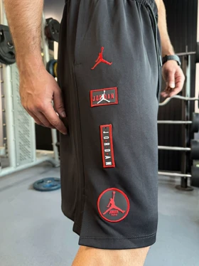 شلوارک بگ جردن (Jordan) پارچه غواصی لطیف با لوگو گلدوزی (ژله ای)