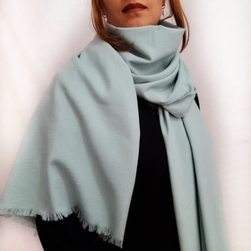 شال لینن آبی