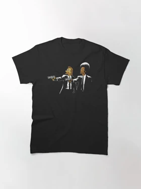 تیشرت کلاسیک داستان عامه پسند تیشرت Pulp Fiction طرح Lenny and Carl