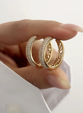 گوشواره حلقه‌ای ژوپینگ طرحدار 652