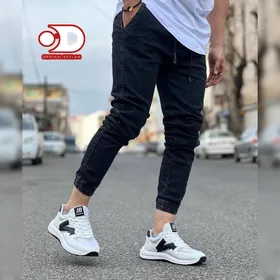 شلوار اسلش جین رنگ خاص تم سبز درجه یک