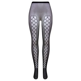 جوراب شلواری زنانه مدل پنجره ای مشکی کد 4624-159