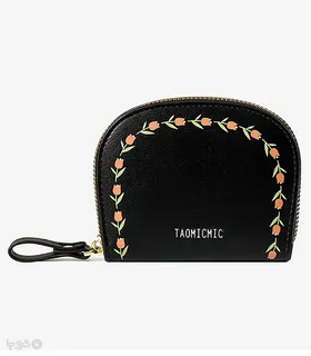 کیف پول و جاکارتی زنانه زیپ‌دار Taomicmic تائومیک میک طرح گل لاله