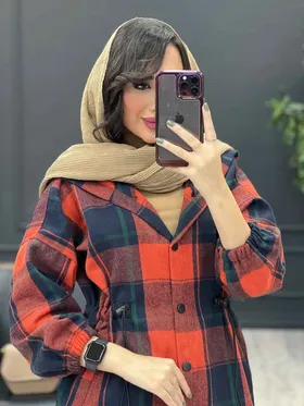 شکت چهارخونه کلاه دار کمرگت