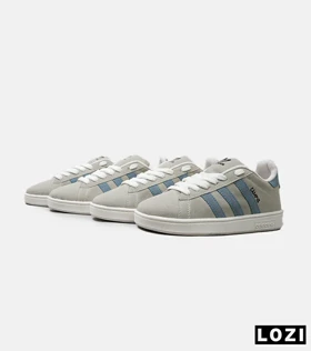 کفش کتانی مردانه و زنانه طوسی آبی ADIDAS Campus مدل 5005