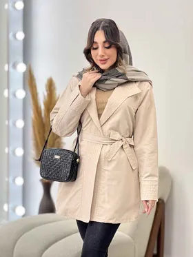 بارانی دوخت دار دو جیب
