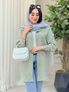 مانتو گلدوزی غنچه
