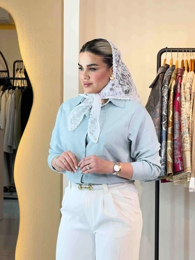 شومیز نگینی آبی140307