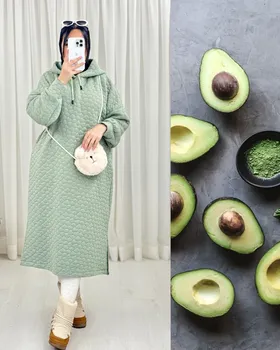 ست کلاه‌دار لانگ دورس پنبه‌ای