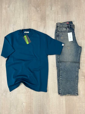 شلوار جین نیم بگ