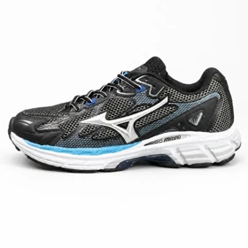 کفش کتانی مردانه مدل میزانو مشکی آبی Mizuno
