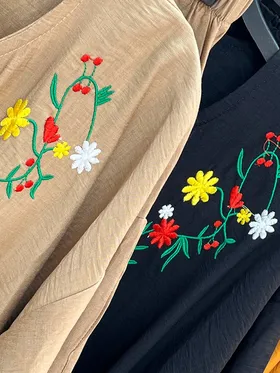 ست شومیز و شلوار گلدوزی شده