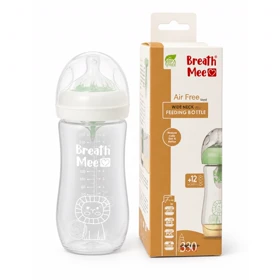 شیشه شیر 330 میل چهار قطره دهانه عریض - طرح شیر برث می کد BT21
