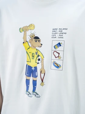 تیشرت لوزفیت مدل RONALDO سفید برند سروا SARVA
