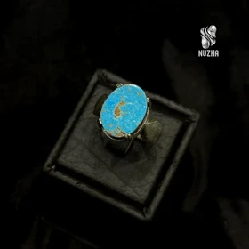 انگشترنقره مردانه فیروزه نیشابورکدaf1022