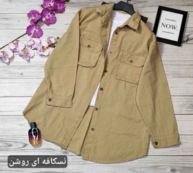 مانتو کتان دوجیب کد 50206