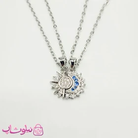 گردنبند کاپلی مدل ماه و خورشید کد 100