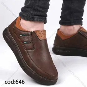کفش مردانه قهوه ای سوخته - کد 646(Tb7)