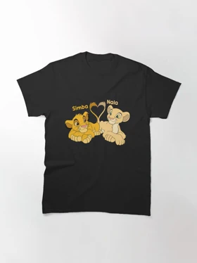 تیشرت lion king طرح Simba and Nala