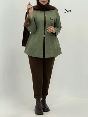 3696-مانتو کتان نیکان