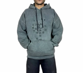 هودی سنگشور مردانه سبز زیتونی با قواره باکسی