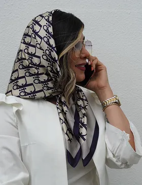 روسری ساتن ابریشم از برند دیور امیلی